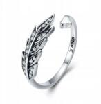  Ezüst gyűrű 925 toll minta állítható női lány gyűrű (5905351361792)