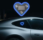  LED szivecske autóablak hangulatfény sötétkék (3242DB)