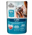 Frendi 100g Nedves macskaeledel felnőtt macskák számára, darabok halas szószban