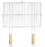 Mirpol Szögletes grillrács fa fogantyúval 57x51 cm (5905610256289) - allegro