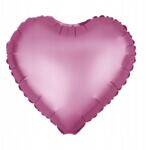 PartyPal Fólia Lufi Szív Rózsaszín Sötét Matt 45CM