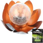 EZ Solar Dekoratív napenergiás Lotusvirág fém és üveggömb 2x AAA NiMH