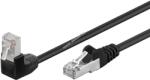 Goobay CAT 5e patchkábel 0, 25m 90° RJ45 fekete CCA F/UTP
