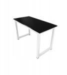 Bituxx Íróasztal asztallappal és fém lábakkal Loft fehér-fekete (M17844)