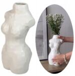 EstiloHome Virágváza Fehér Flakon Dekoratív Ajándék Lányoknak Nőknek 30cm (ESH025)