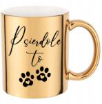 Funandstyle Arany metál bögre A Kutyák Mókás Születésnapja A Munkahelynek