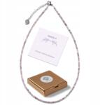  Női nyaklánc természetes kőből finom ametiszt Ajándék (TEL00037)