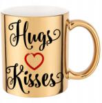 Funandstyle Fémes Bögre Csillogó Arany Hugs Kisses 300ml Mix Több Minta