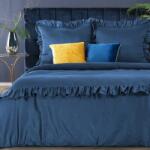 Takoy Romantikus pamut ágyneműhuzat 160x200 cm tengerészkék finom fodorral VENUS