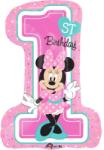 Amscan Lufis fóliás gömb numero 1 Minnie 71x48cm - Amscan (3435201)