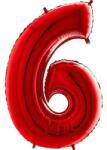 Grabo Felfújható lufi szám 6 piros 102 cm extra nagy - Grabo (086R-P)