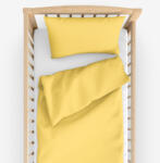 Goldea gyermek pamut ágyneműhuzat kiságyba - sárga 90 x 120 és 40 x 60 cm