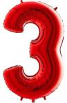 Grabo Felfújható lufi szám 3 piros 102 cm extra nagy - Grabo (083R-P)