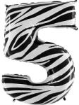 Grabo Felfújható lufi numero 5 zebra 102 cm extra nagy méretű - Grabo (805-P)