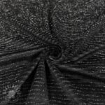  Elasztikus bársony anyag VELVET LUREX Stripe black