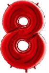 Grabo Felfújható lufi szám 8, piros, 102 cm, extra nagy - Grabo (088R-P)