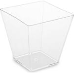 Wimex Fingerfood pohár panna cottához, PS, négyzetes, átlátszó, 72×72×72 mm, 230 ml - 20 db - Wimex (66331)