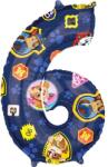 Amscan Ballon 66x43 cm Paw Patrol szám 6 - Amscan (4214001)