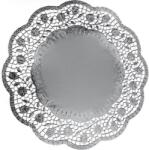 Wimex Dekoratív csipke, kerek, ezüst, 36 cm, 4 db - Wimex (65486)