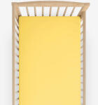 Goldea gyermek pamut lepedő kiságyba - sárga 70 x 140 cm