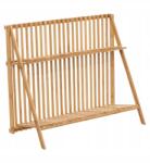 5five Bambusz Nagy Edényszárító Csepegtető 2 szintes Összecsukható (BAMBUSOWA SUSZARKA DO NACZYŃ OCIEKACZ)