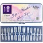 Bellezza Műköröm Műköröm Flexi Színtelen Clear Négyzet 240 Db Ragasztó