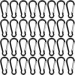  Sicou 50 db-os alumínium karabiner szett, fekete, 49 mm (B0CP611SPL)