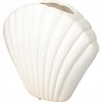 Home Styling Collection Dekoratív Kerámia Váza Kagyló 26 X 9 X 22 CM Fehér (95250580)