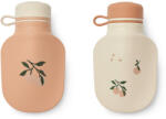 LIEWOOD Recipient din silicon pentru smoothie Lizzie - Set 2 buc - Peach / Sea shell - Liewood