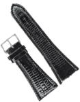 Matteo Ferari Curea Ceas Premium 30mm - Piele Neagră Lucioasă cu Cataramă Aurie (WZ1943)