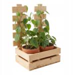 GoodFreshDecor Fa Virágláda Növényfuttató Ajándék Létra Kerítés Natúr 47cm (SKRZ_2xDRAB_34x21x47_SUR)