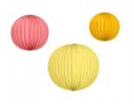 Party Deco Papír lampion szett, narancs, rózsaszín, sárga (1 db 3 db) (LAPZ1)