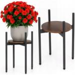 SPRINGOS Fém Virágágyás Növény Virágtartó Állvány 1 Szint Álló Padló Könyvespolc (GA0216)