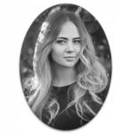  Sírkép ovális 9x12cm cs-b pánt nélkül, sírkőkép, emlékmű (9x12CZBBP)