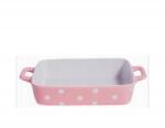  Rózsaszín sütőtál pöttyökkel (3830073110484)