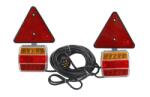 Kamar Set lampi, triple cu stop, semnalizare, LED, cu magnet si triunghi pentru remorci (L1855)