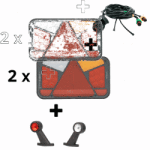 Fristom Kit instalatie remorca cu 2 x triple, 12V, Canbus, instalatie 10m, 2 gabarite cu brat, fara iluminat numar (FT-370+XVI2-100-085+FT-009 C)
