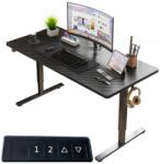Muvu Elektromos emelhető íróasztal Fekete 140 cm Állítható magasság 72-118 cm (Biurko Elektryczne Regulowane 140x60cm)