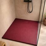 Foglia Cadita de dus burgundy texturata slim din compozit 90x90 cm, efect piatra naturala, finisaj mat antiderapant (664733092029-burgundy)