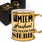 Funandstyle Arany Bögre Ajándék Irodai Használatra Korpo Tudok Hallgatni Díszcsomagolás