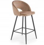 Halmar Hoker bárszék bézs velúr bárszék étkező konyhához H96 (V-CH-H/96-BEŻOWY)