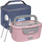 N'oveen Lunchbox Elektromos Melegítő Tartály Uzsonnás Termosz 1, 1L Inox Evőeszközök (LB755 Glamour)