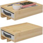 Relaxdays Noptieră din bambus cu cleme, set de 2 (10138454)