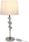 Relaxdays Lampă de masă cu abajur din cristal și mătase (10142472)