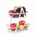 Relaxdays Suport cu fructe, 2 niveluri (10137410)