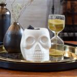 Relaxdays Lampă parfumată Candle Brothers cu lumânare tip craniu (10139187) Pahar