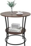 Relaxdays Masă laterală cu 2 rafturi (10142773) Masa de cafea