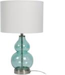 Relaxdays Lampă de masă cu bază de sticlă și abajur din material textil (10138878)