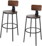 Relaxdays Set de 2 scaune de bar (10143462)