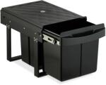 Relaxdays Coș de gunoi încorporat negru (10136419) Cos de gunoi